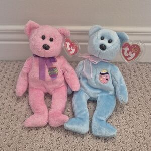 Beanie Babies TY Eggs And Eggs II Easter Bears Collectible Retired